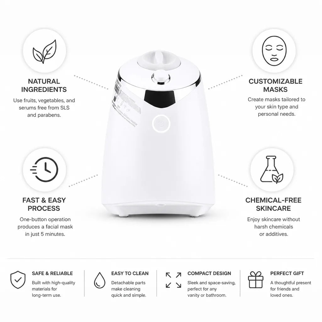 Máquina automática para hacer mascarillas faciales, 5 minutos, un solo botón