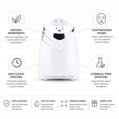 Máquina automática para hacer mascarillas faciales, 5 minutos, un solo botón