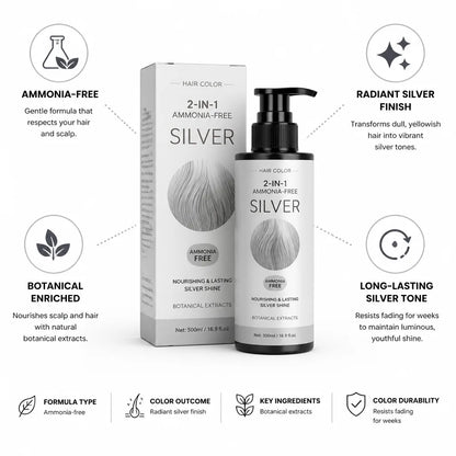 Hair Color 2-in-1 Ammonia-Free Silver