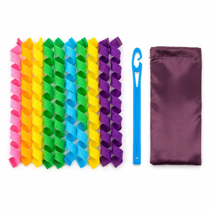 Set de 12 bandas para rizar el cabello sin calor (uso nocturno)