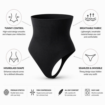 High Waist Thong Tummy Control Seamless