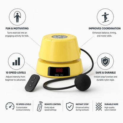 Cuerda de saltar automática con control remoto de 10 velocidades