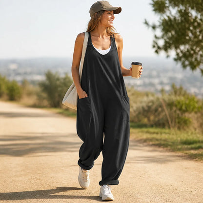 Jumpsuit Baggy Low Crotch Large Pockets