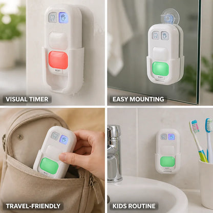 Temporizador de higiene para niños con guía LED, modo de 2 minutos y ventosa