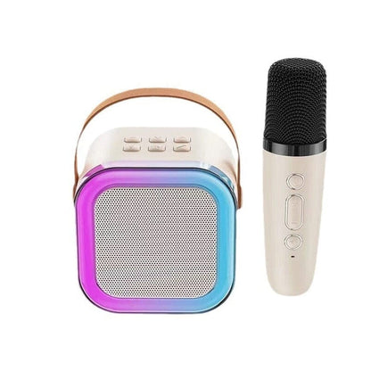 Máquina de karaoke infantil Bluetooth con dos micrófonos inalámbricos