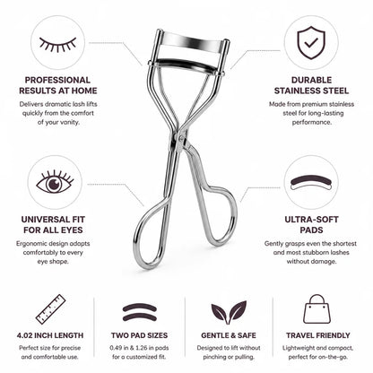 Lash Lift Curler Stainless Steel Ultra-Soft Pads