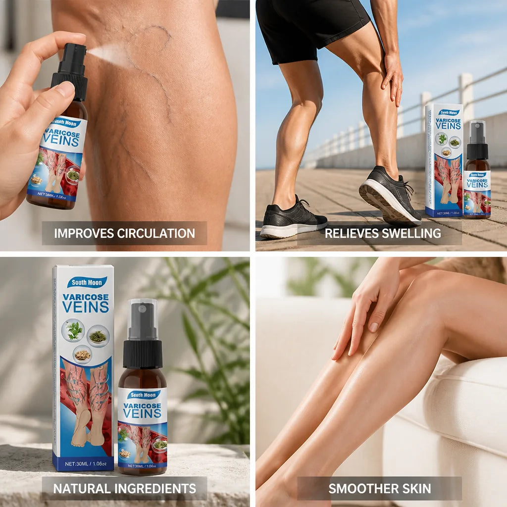 Spray para venas en las piernas, mejora la circulación y alivia la hinchazón