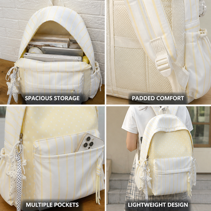 Mochila escolar con  correas acolchadas ligeras y múltiples bolsillos