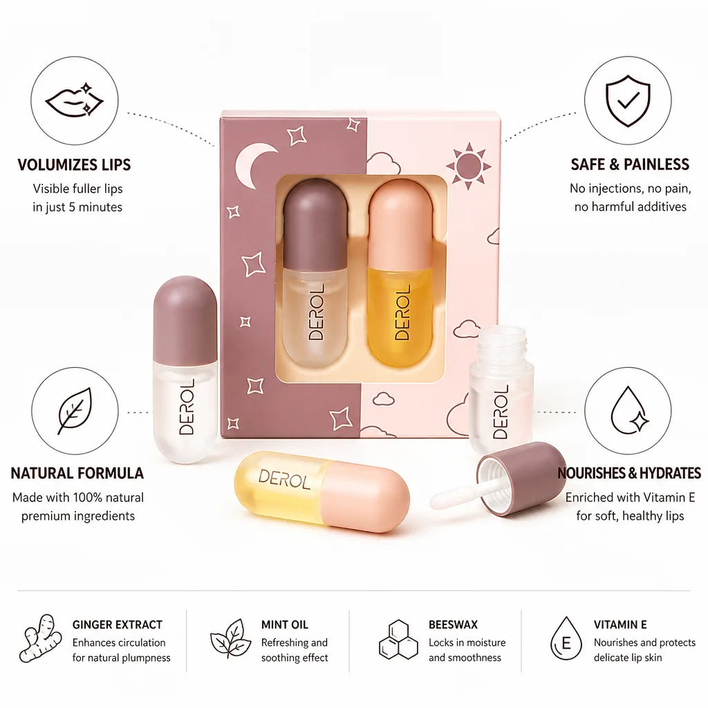 Lip Plumping Kit Instant Natural Serum Vitamin E