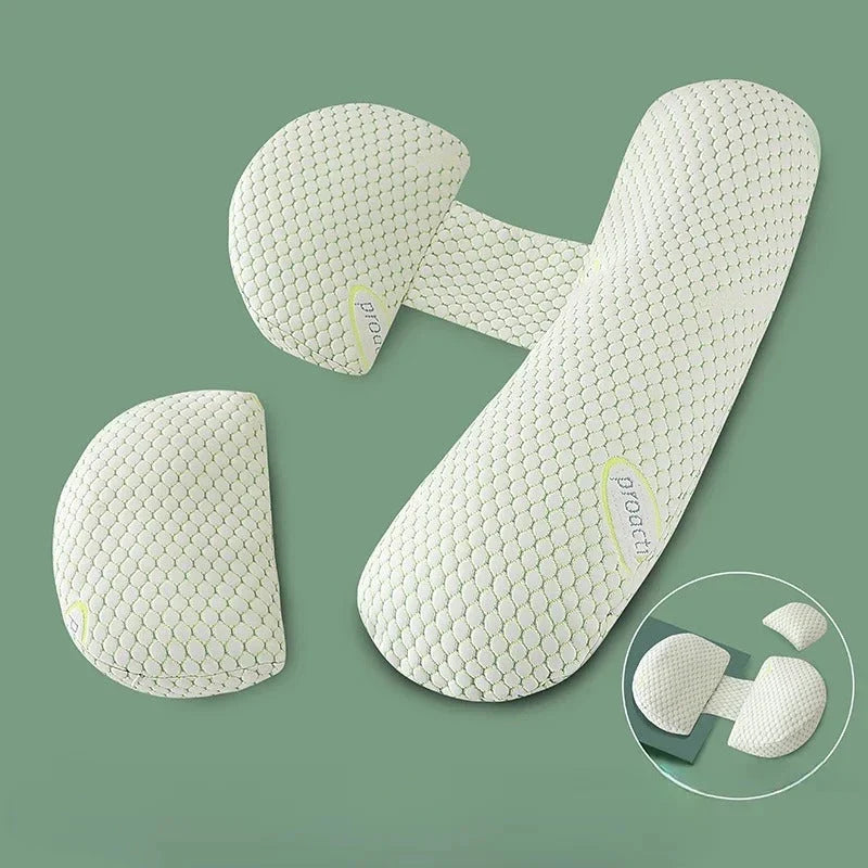 Maternity Nursing Pillow Adjustable Full-Body Machine Washable Bamboo Cover