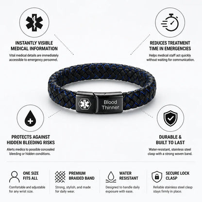 Medical ID Wristband Reflective One Size Fits All