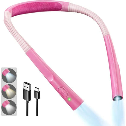 Lámpara de lectura de cuello LED, 3 modos de color, recargable por USB-C