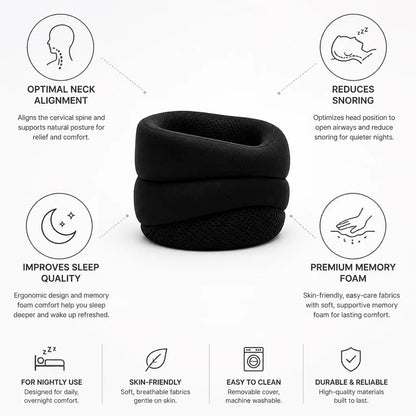 Almohada ergonómica de espuma viscoelástica para soporte cervical, reduce los ronquidos