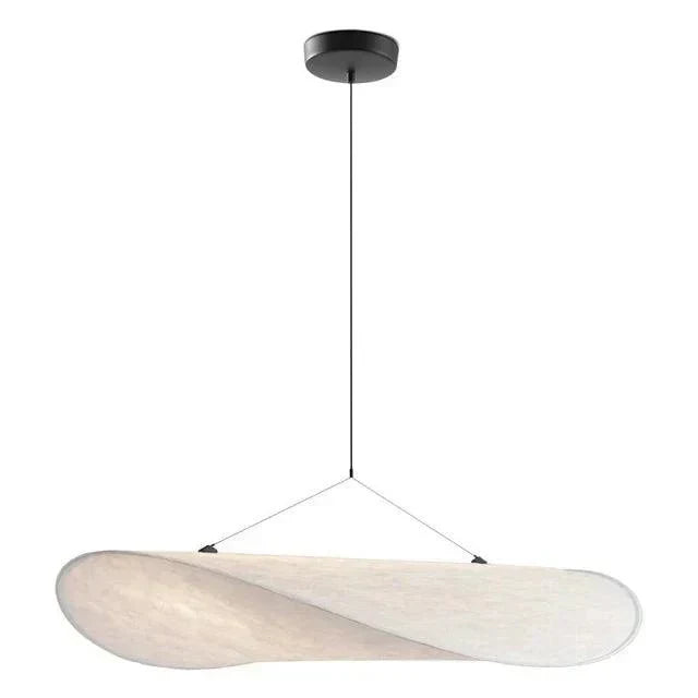 Lámpara colgante, pantalla de seda hecha a mano, LED integrado, control remoto