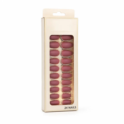 Press-On Nail Kit Reusable Jelly Gel Set of 24
