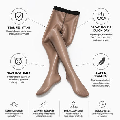 Sheer Stockings Silky-Gloss Tear-Resistant Seamless
