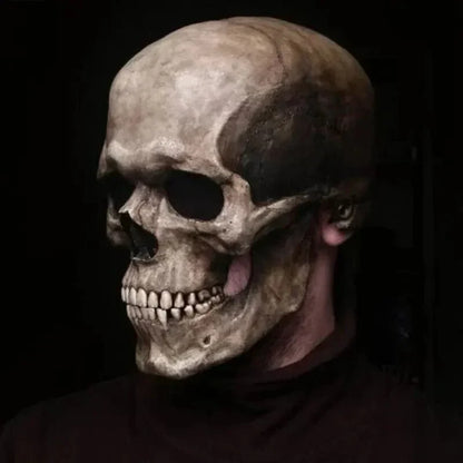 Skull Mask Movable Jaw Flexible Latex