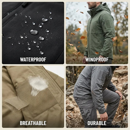 Chaqueta táctica impermeable, cortavientos y transpirable