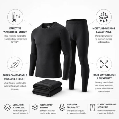Conjunto de ropa térmica con forro polar y absorción de humedad