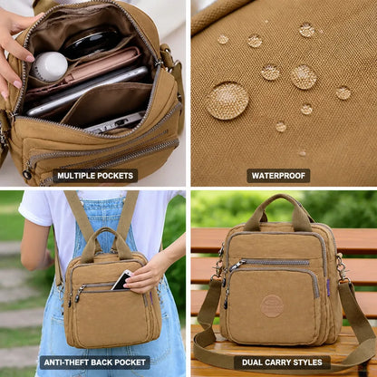 Travel Bag Waterproof Nylon Anti-Theft Pocket