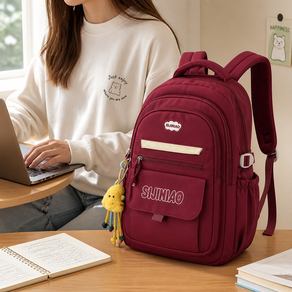 Mochila escolar impermeable en forma de gota (compartimentos para portátil y tableta)