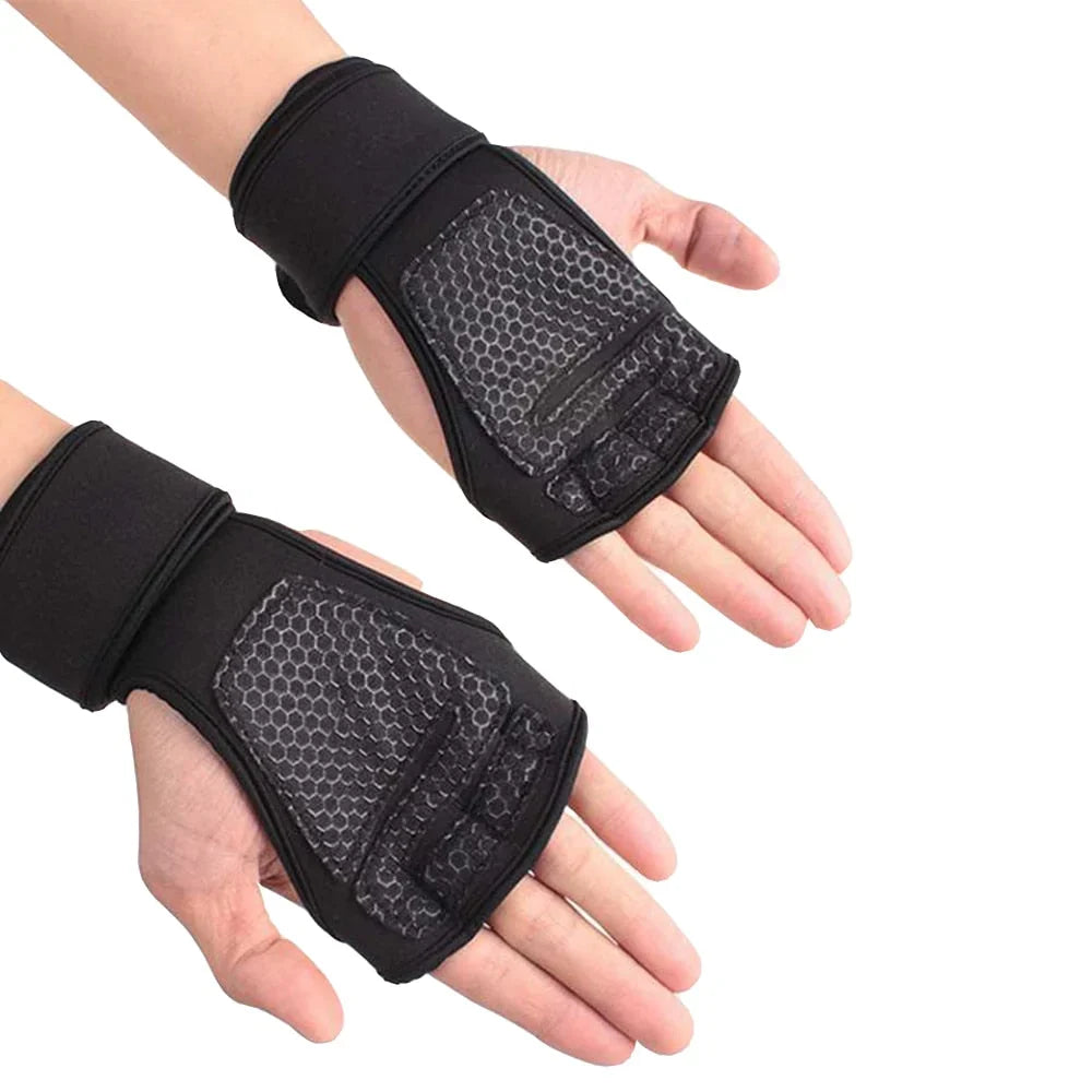 Guantes de halterofilia Power-Grip transpirables y ligeros
