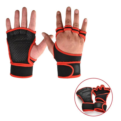 Guantes de halterofilia Power-Grip transpirables y ligeros
