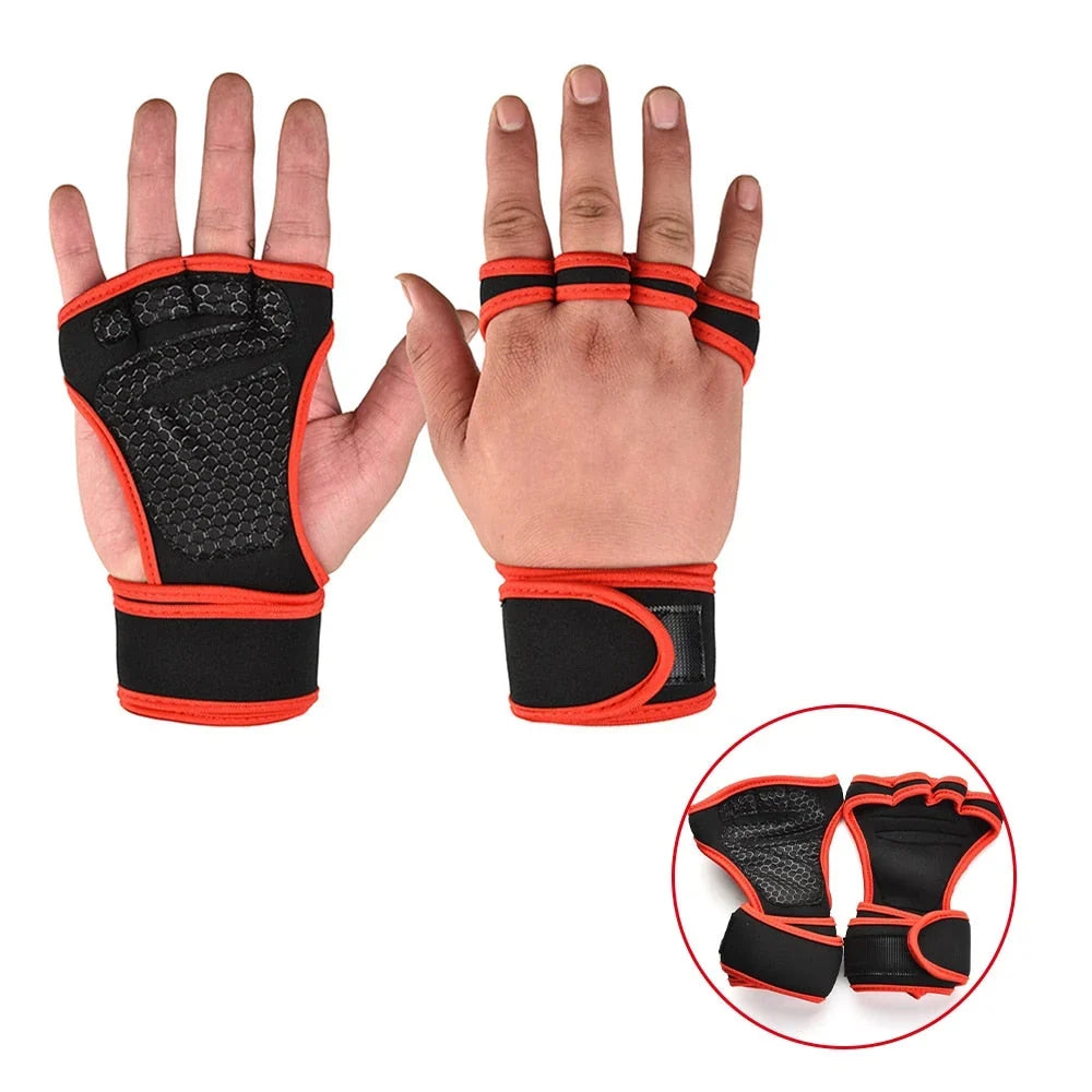 Guantes de halterofilia Power-Grip transpirables y ligeros