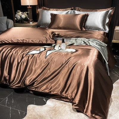 Luxury Silk Satin Bedding Set | 4-Piece Duvet Covers for Ultimate Comfort