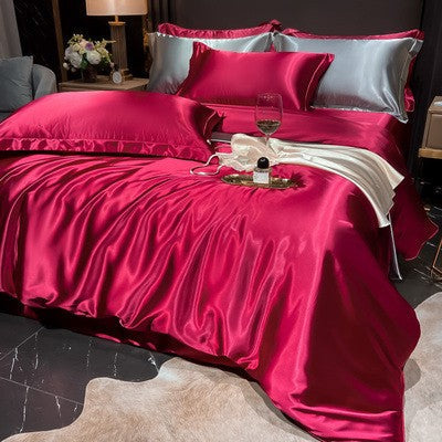 Luxury Silk Satin Bedding Set | 4-Piece Duvet Covers for Ultimate Comfort
