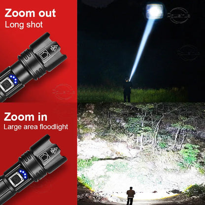 LumiBeam | Brightest Rechargeable Flashlight with Adjustable Zoom | Waterproof Design for Outdoor Adventures