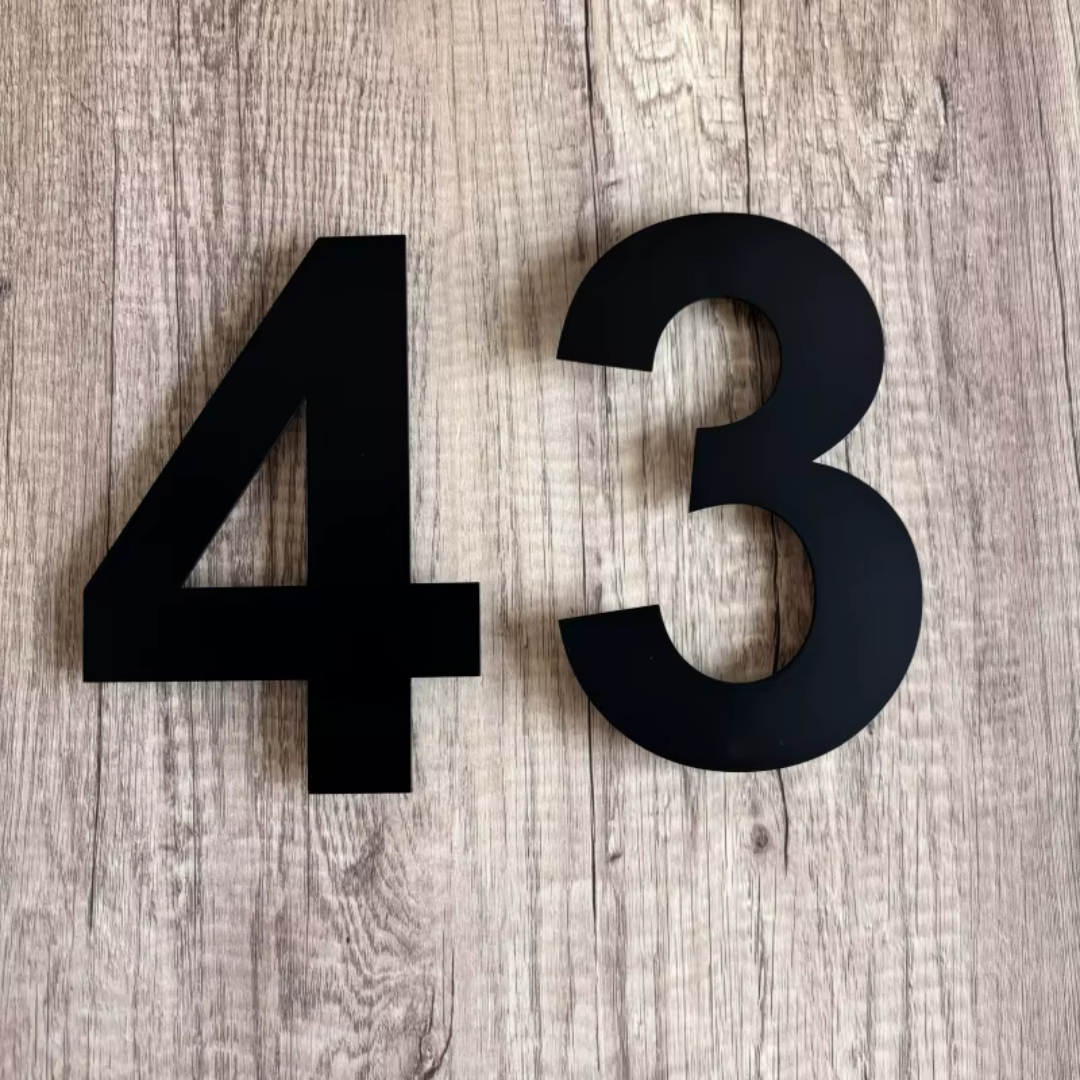 3D Floating House Number Modern Stainless Steel Outdoor Weather Resistant Wall Mount Address Sign for Front Door Entrance Home Office