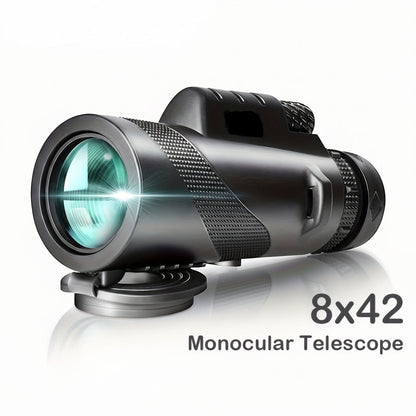 Outdoor Explorer | Telescopio monocular con aumento de 8x y adaptador para teléfono | Diseño compacto para observación de aves y viajes
