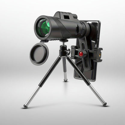 Outdoor Explorer | Telescopio monocular con aumento de 8x y adaptador para teléfono | Diseño compacto para observación de aves y viajes