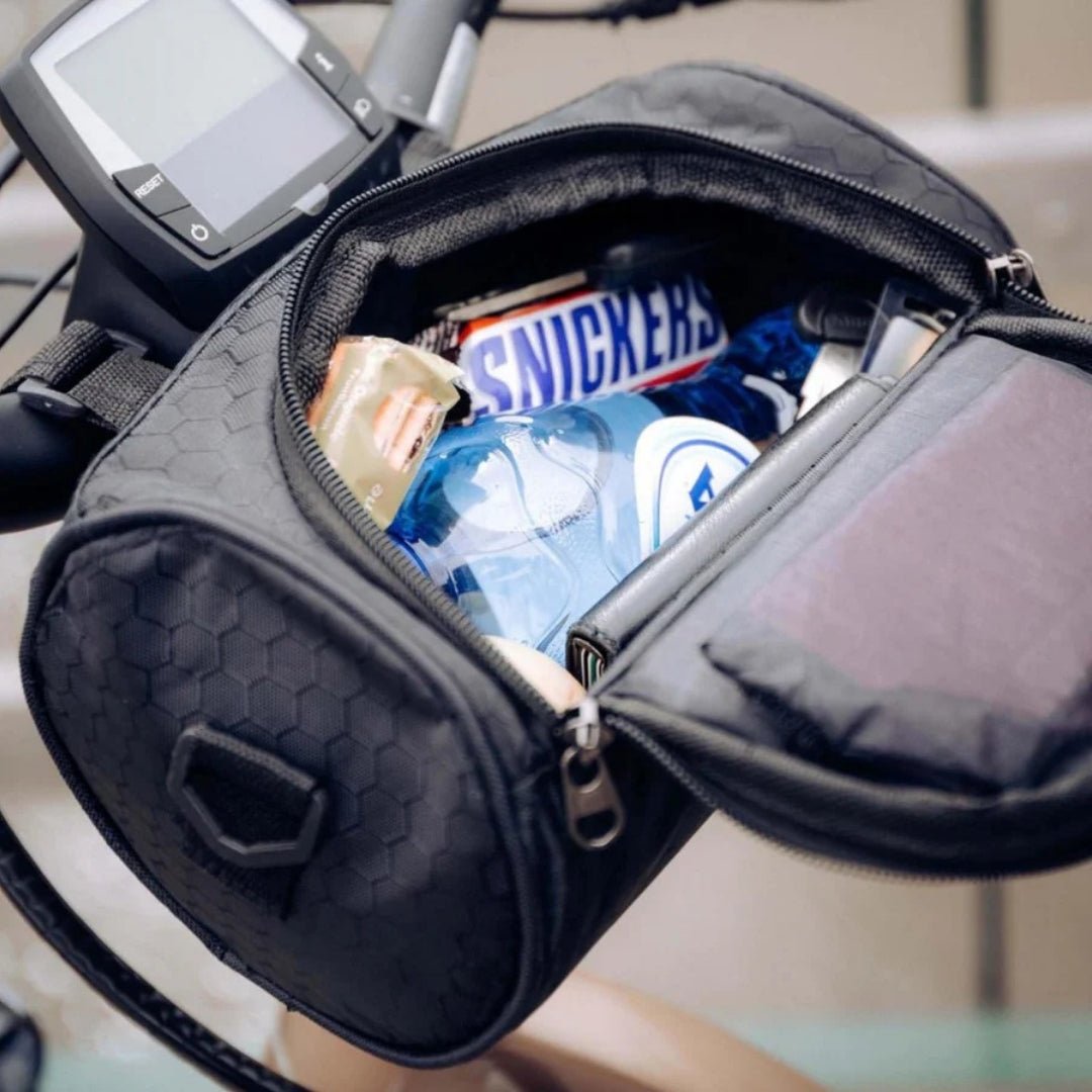 Bike Handlebar Bag with Clear Phone Pouch – Waterproof Bicycle Storage for Commuting & Navigation