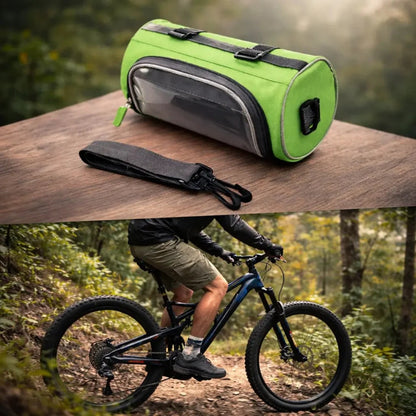 Bike Handlebar Bag with Clear Phone Pouch – Waterproof Bicycle Storage for Commuting & Navigation