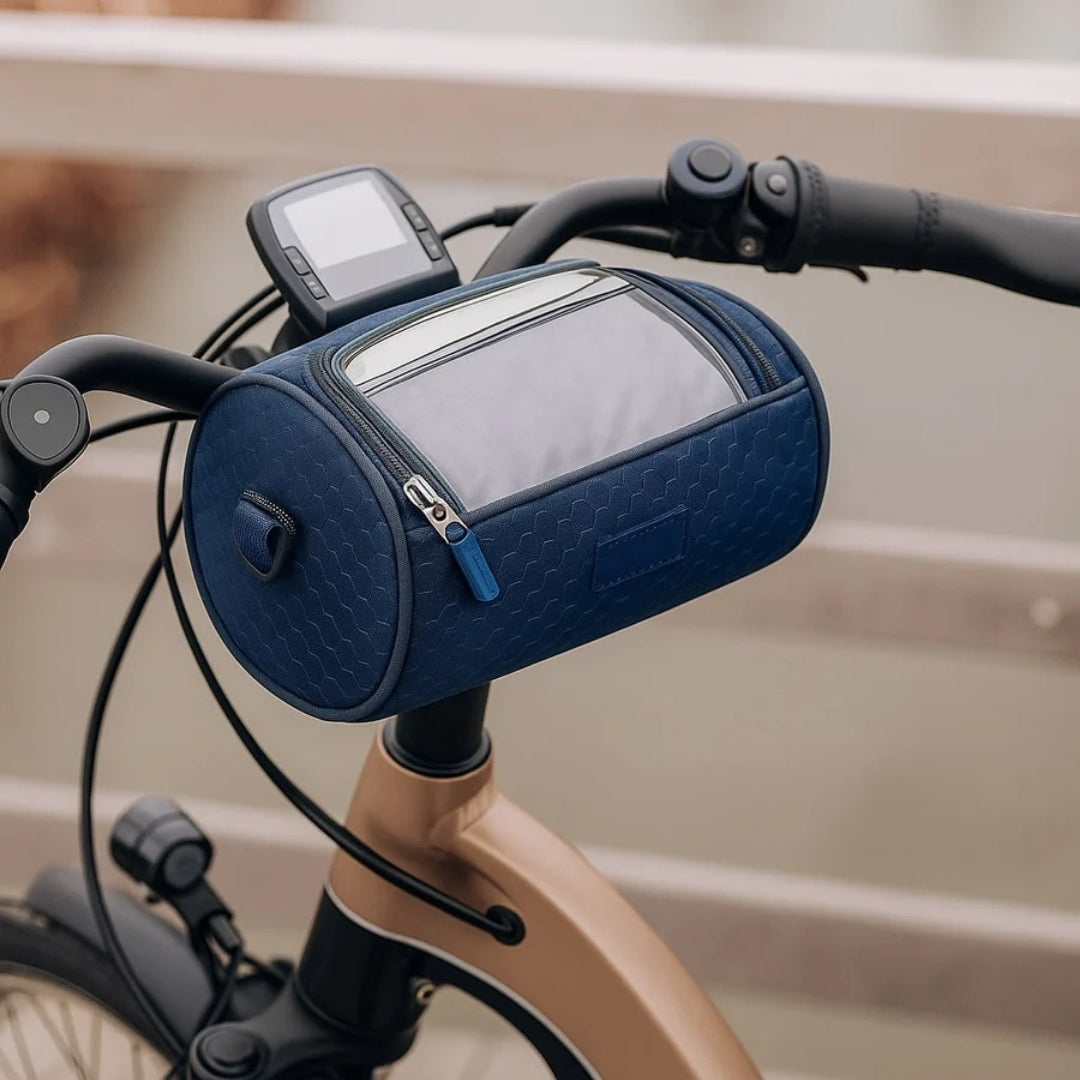 Handlebar Bike Bag with Clear Touch Window – Waterproof Phone Pouch for Cycling, Navigation & Essentials Storage