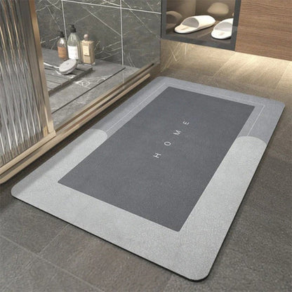 Non-Slip Quick-Dry Bath Mat Absorbent Bathroom Rug for Shower Floor Kitchen Entryway Soft PVC Microfiber Bedroom Laundry Room