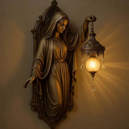 Sculptural Mythological Wall Sconce with Warm Ambient Glow for Living Room & Bedroom Decor