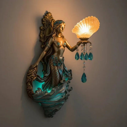 Sculptural Mythological Wall Sconce with Warm Ambient Glow for Living Room & Bedroom Decor