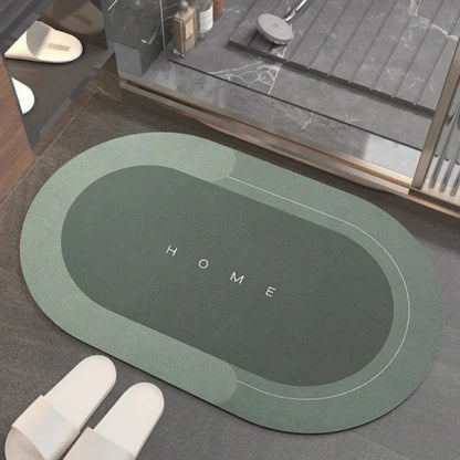 Non-Slip Quick-Dry Bath Mat Absorbent Bathroom Rug for Shower Floor Kitchen Entryway Soft PVC Microfiber Bedroom Laundry Room