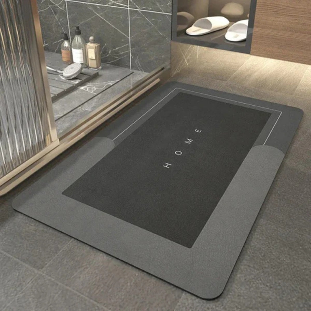 Non-Slip Quick-Dry Bath Mat Absorbent Bathroom Rug for Shower Floor Kitchen Entryway Soft PVC Microfiber Bedroom Laundry Room