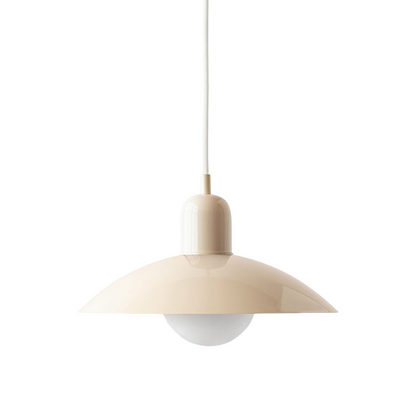 Iron Dome Pendant Light 12.6 in Adjustable Cable Warm LED Kitchen Island Dining Room Overhead Fixture Modern Two-Tone Hanging Lamp for Conte