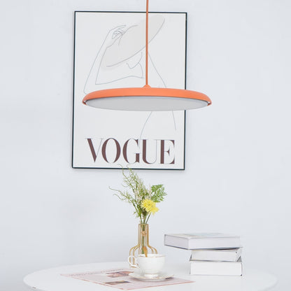 Modern Metal Dome Pendant Light with Adjustable Cord – Soft Pastel Finish for Kitchen & Living Room