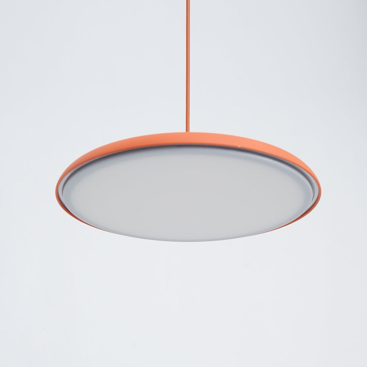 LED Hanging Fixture Acrylic Disc 16 Inch 24W for Kitchen Island Dining Room Table Adjustable Cord Modern Overhead Lighting Warm Glow 3000K