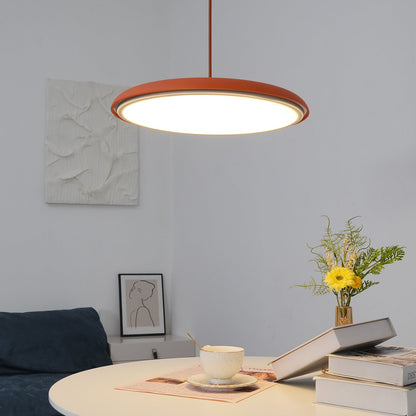 Modern Metal Dome Pendant Light with Adjustable Cord – Soft Pastel Finish for Kitchen & Living Room