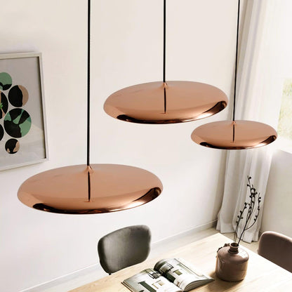 Modern Metal Dome Pendant Light with Adjustable Cord – Soft Pastel Finish for Kitchen & Living Room
