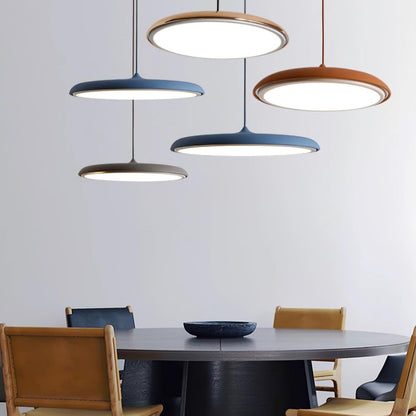 Modern Metal Dome Pendant Light with Adjustable Cord – Soft Pastel Finish for Kitchen & Living Room