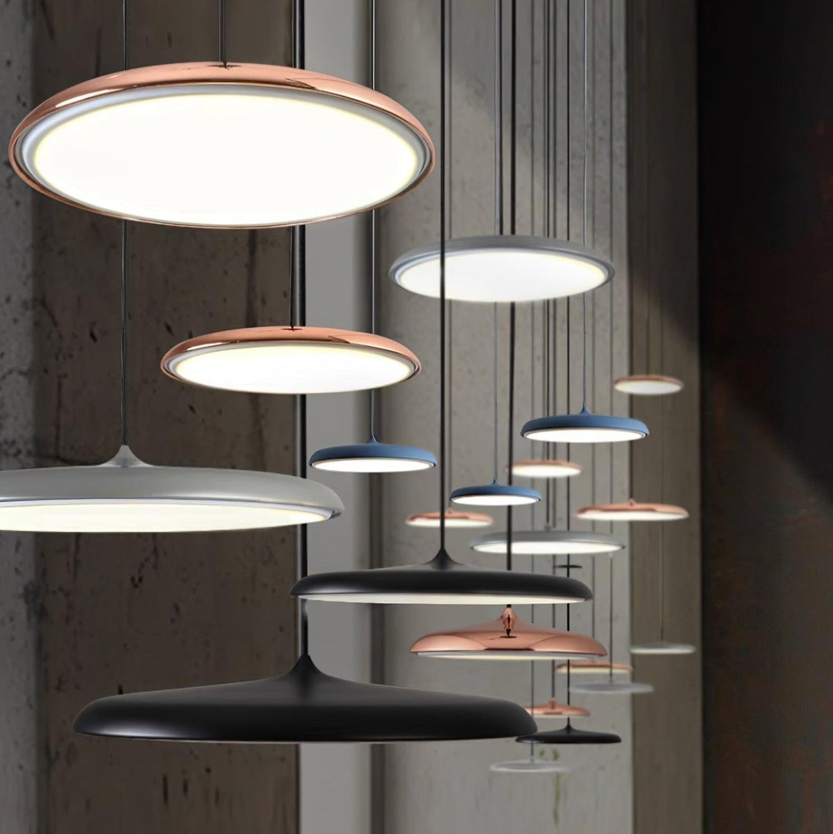 Modern Metal Dome Pendant Light with Adjustable Cord – Soft Pastel Finish for Kitchen & Living Room