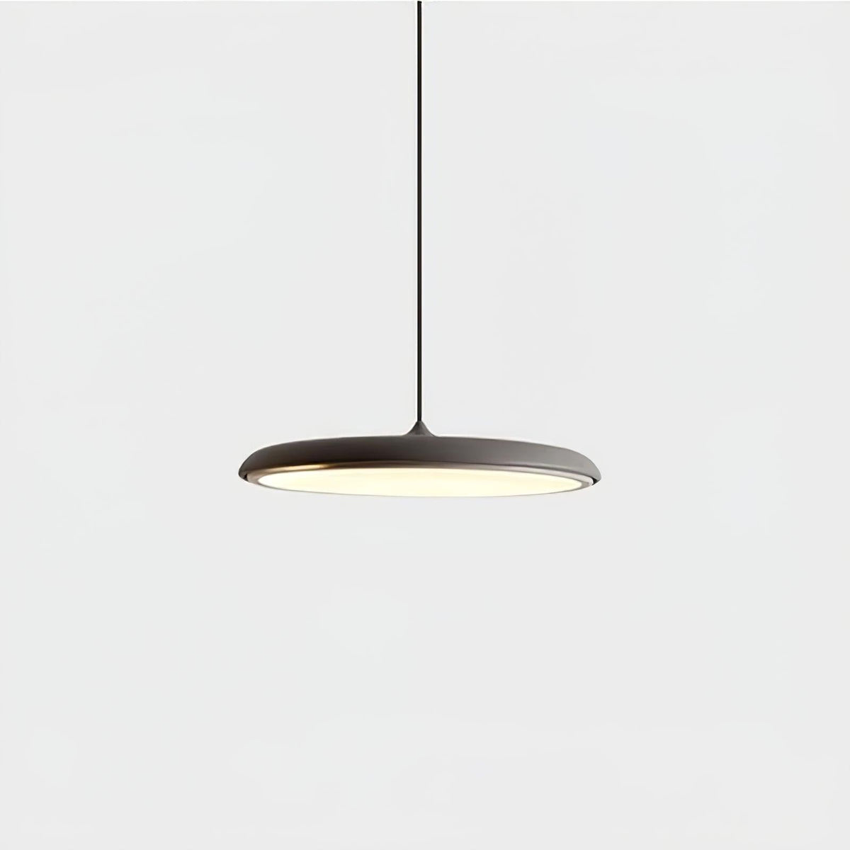 LED Hanging Fixture Acrylic Disc 16 Inch 24W for Kitchen Island Dining Room Table Adjustable Cord Modern Overhead Lighting Warm Glow 3000K